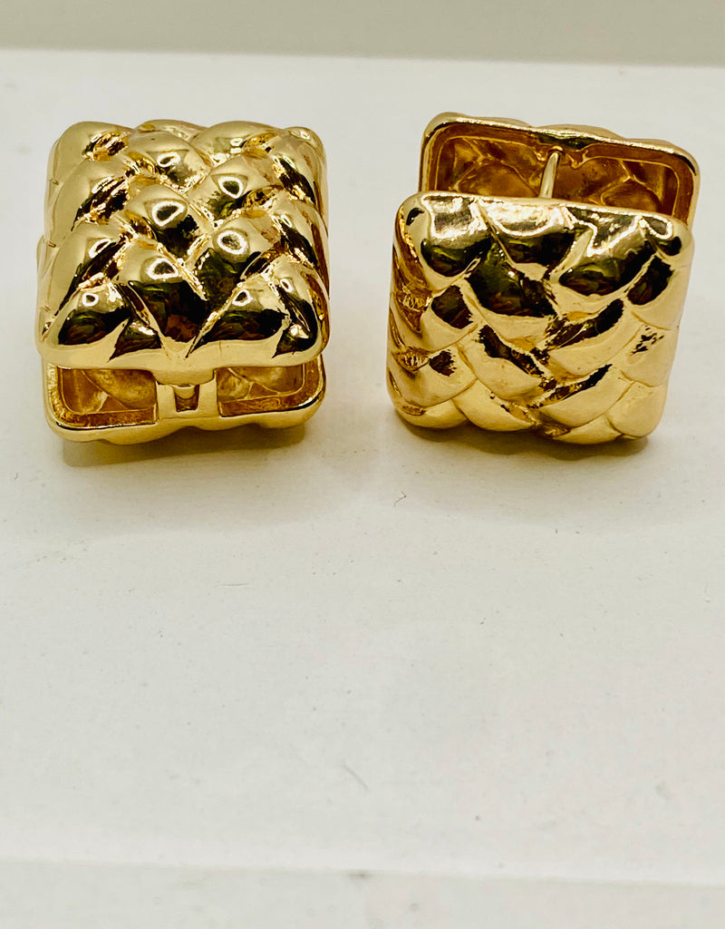 The Quilted Slate Studs