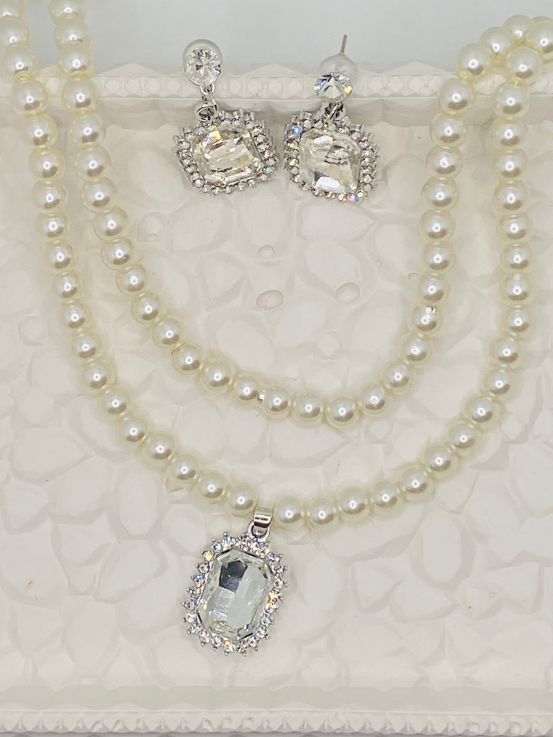 Vintage Sunburst Pearl Statement Set