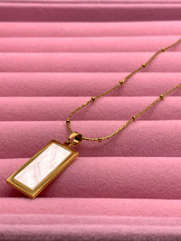 Rectangular Slide Pendant (white)