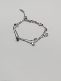 Geometric Cube Double-Chain Bracelet