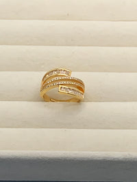 The Gilded Helix Bypass Ring