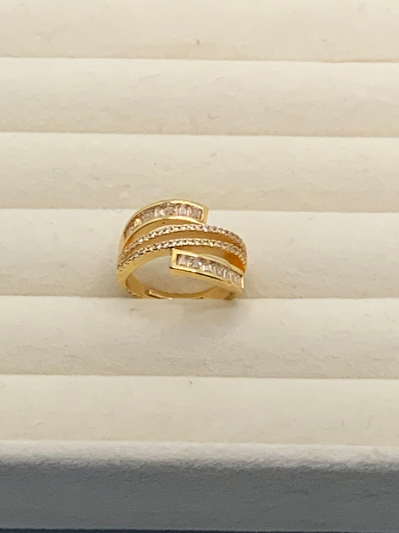 The Gilded Helix Bypass Ring