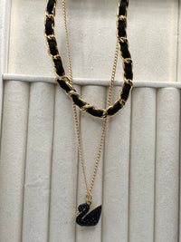 Noir Swan Layered Choker(Golden)