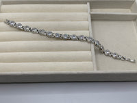 Lunar Halo Tennis Link Bracelet