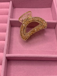 Beaded Crystal Hair Claw(Champagne Shimmer)