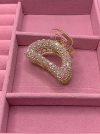 Beaded Crystal Hair Claw(silver)