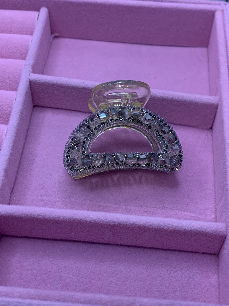 Beaded Crystal Hair Claw(black)