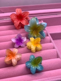 Tropical Plumeria  Hair Claws Set