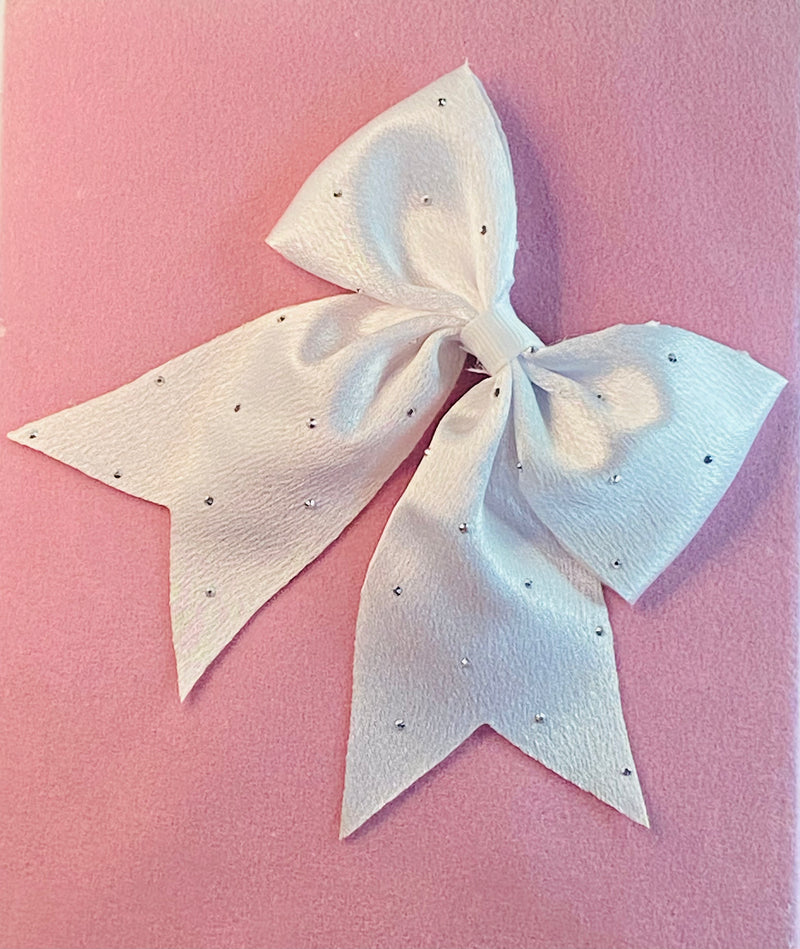 The Pearl Mist Sparkle Bow (White)
