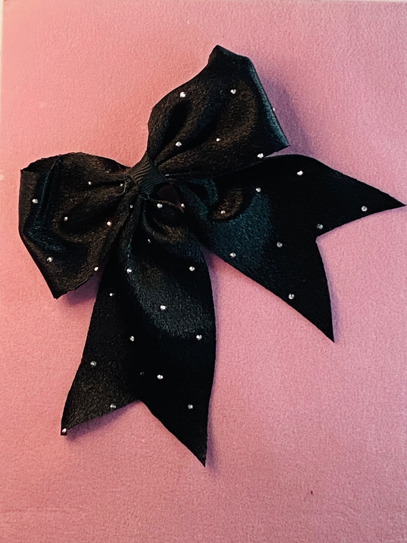 The Pearl Mist Sparkle Bow (Black)