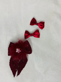 Bow Set(maroon)