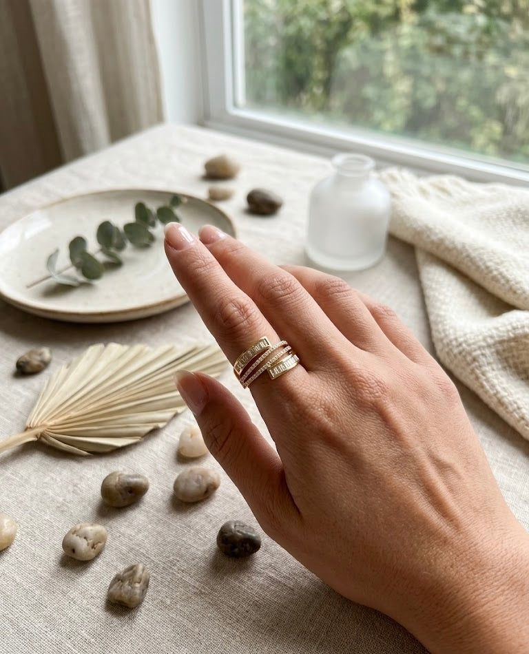 The Gilded Helix Bypass Ring